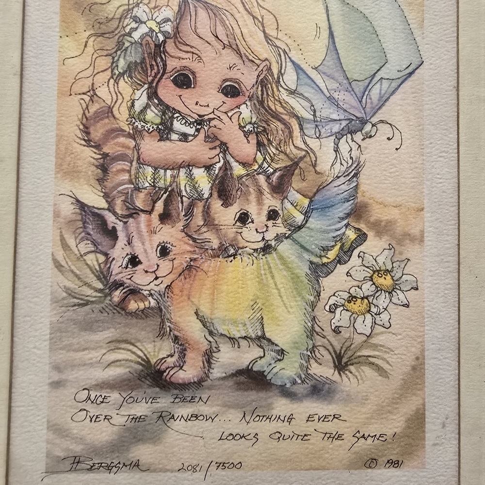 Jody Bergsma 1981 Signed Framed Print Once You've Been Over The Rainbow... - Picture 3 of 5